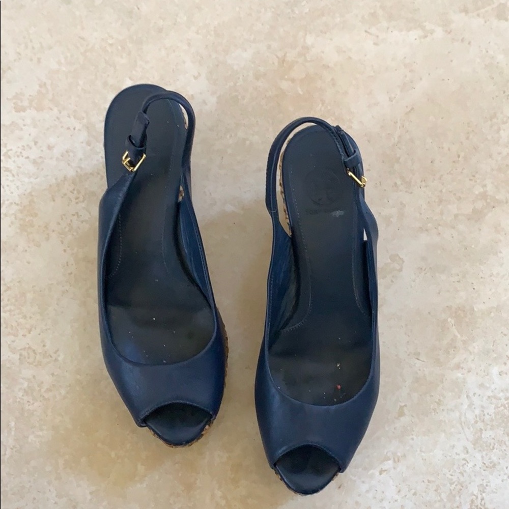 Tory Burch Raffia Wedges.